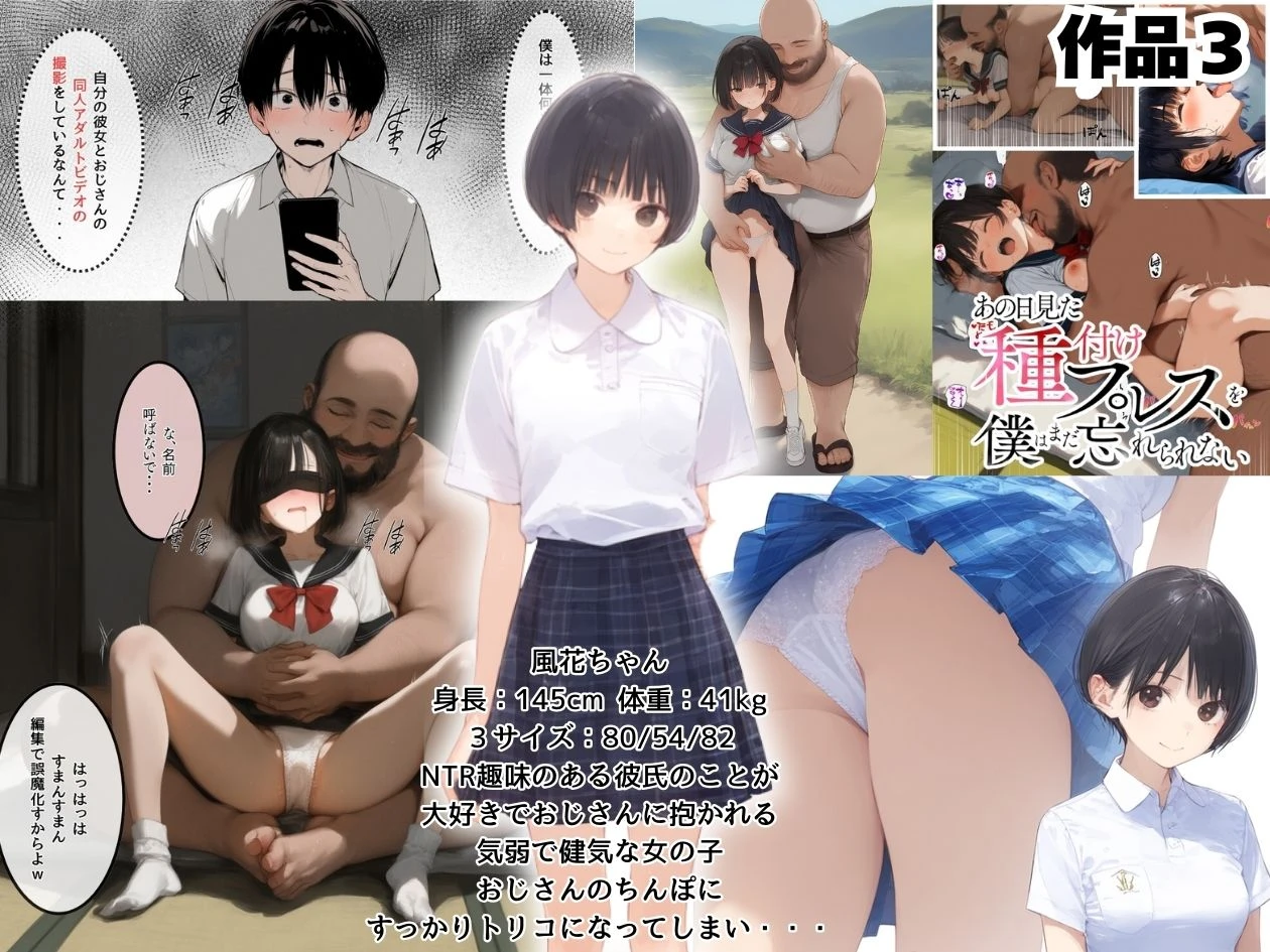 【総集編】透明感のある美少女4人をおじさんちんぽでずっぽずぽに大満喫しちゃうぞ！すぺしゃる！！全4作品 広告画像