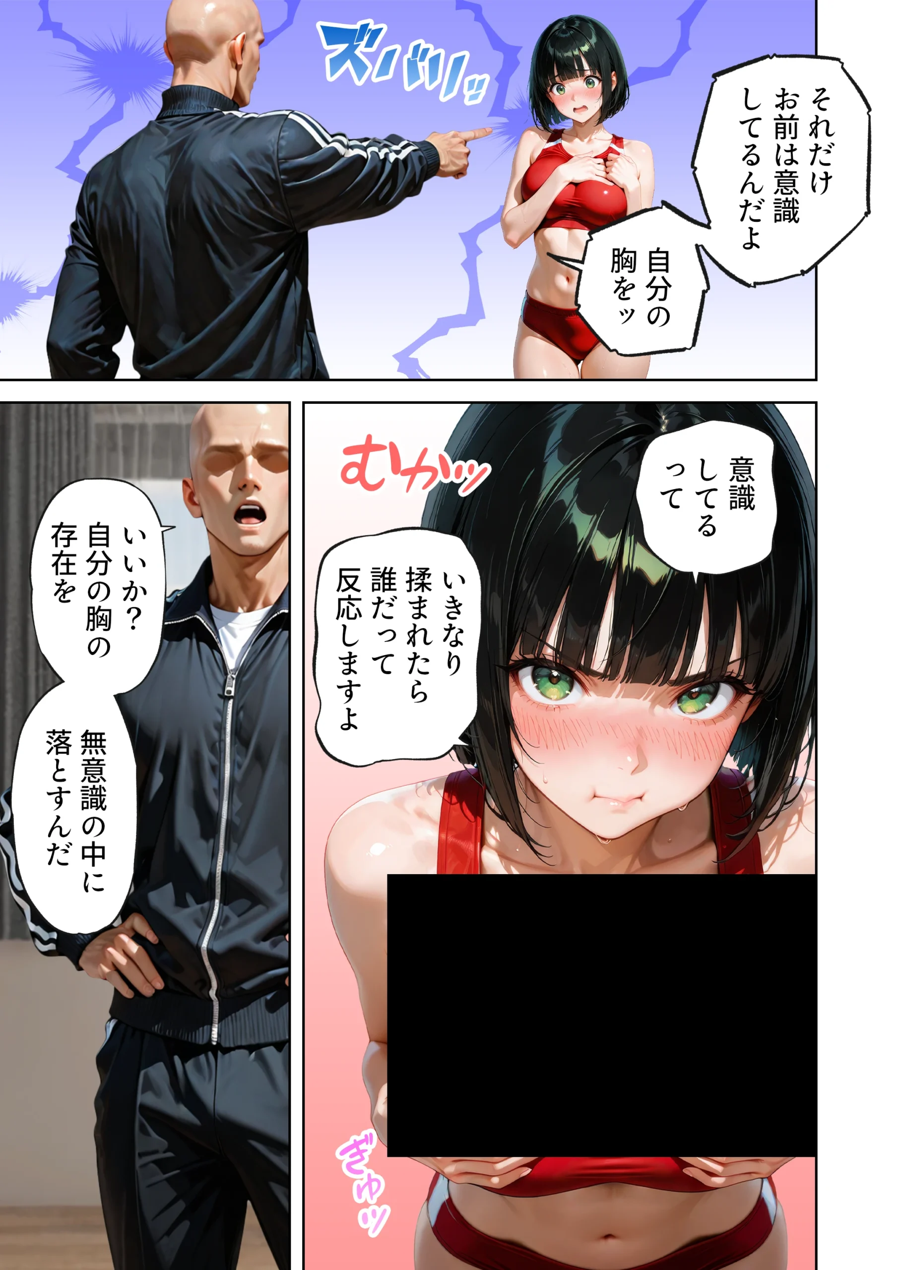 巨乳が暴れて走れませんッ！ 補欠落ちした陸上部元エースがコーチに秘密の特訓を指導してもらう話 サンプル漫画
