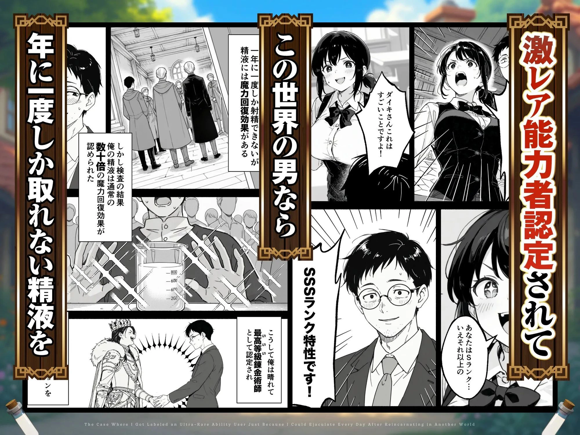 異世界転生したら毎日射精できるというだけで激レア能力者認定された件 広告画像
