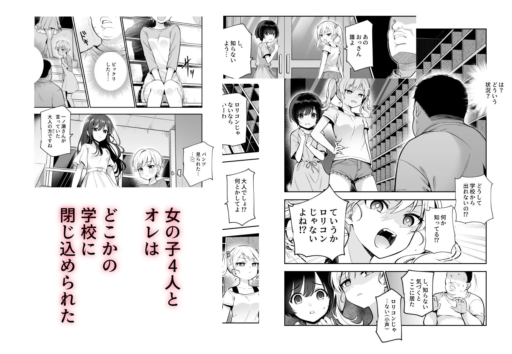 がっこうにとじこめられてEX 4人の女の子と やたら不自然に信頼される大人のオレ 広告画像