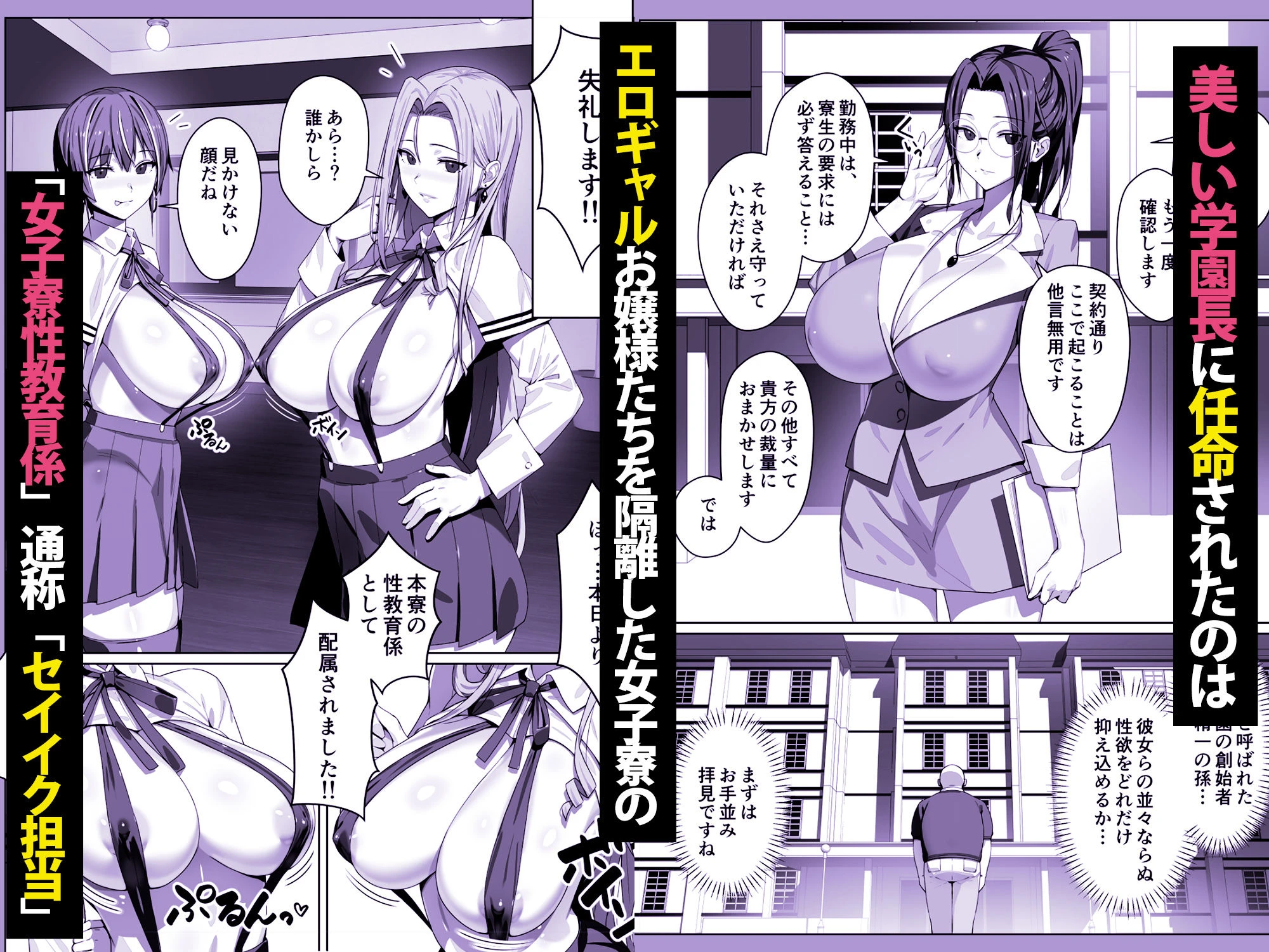 非モテ50歳オジ、巨乳セレブ一軍ギャルのいる女子寮性教育係になる！ 広告画像